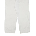 NAUTICA Mens Cotton Blend White Relaxed Straight Trousers W34 L30 Casual Zip