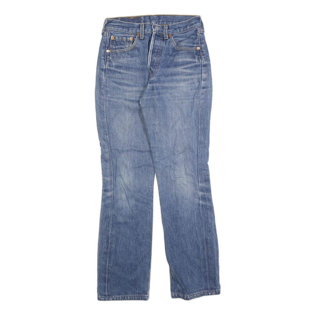 LEVI'S 501 Womens Jeans Blue Regular Straight Denim Medium W24 L28 Classic
