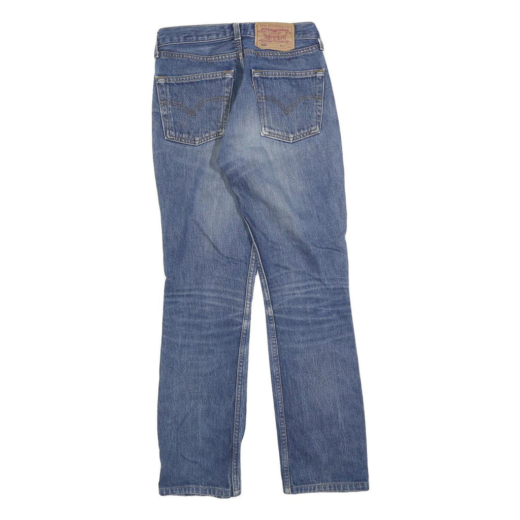 LEVI'S 501 Womens Jeans Blue Regular Straight Denim Medium W24 L28 Classic