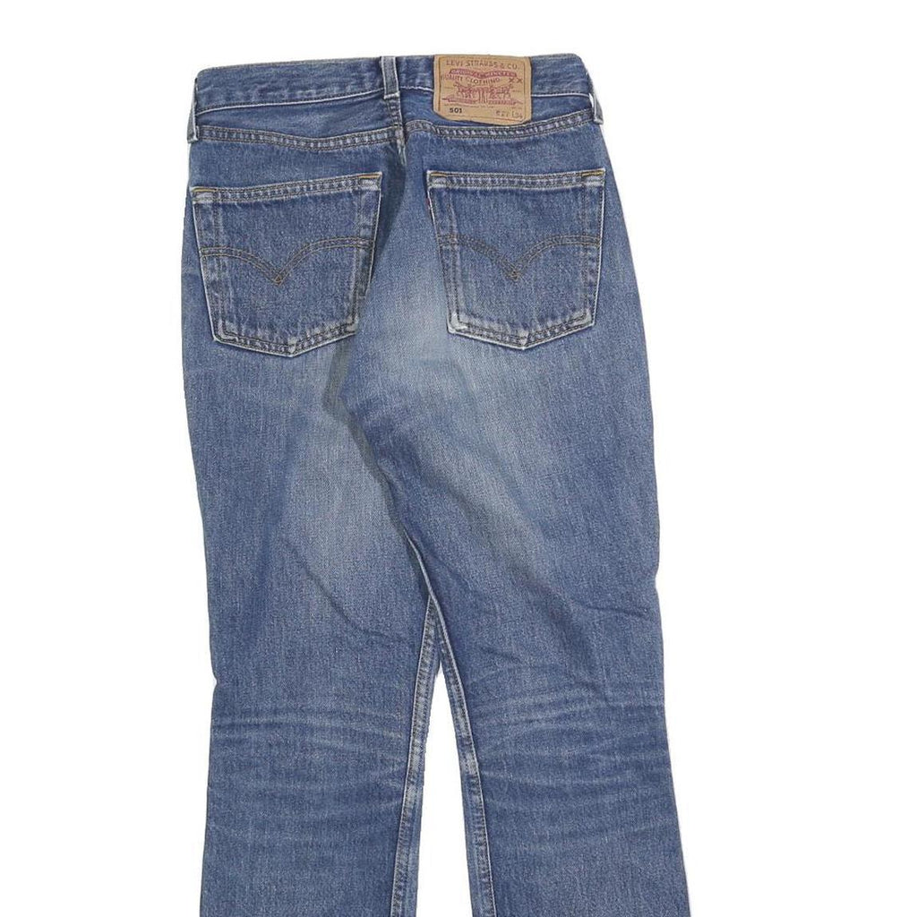 LEVI'S 501 Womens Jeans Blue Regular Straight Denim Medium W24 L28 Classic