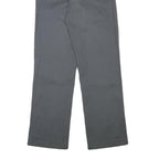 DICKIES Mens Cotton Blend Grey Regular Straight Trousers W29 L31 Workwear Zip