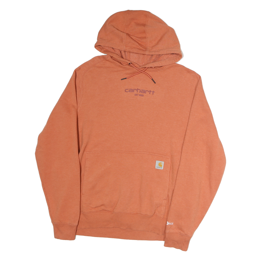 CARHARTT Womens Orange Hoodie L Cotton Pullover Casual Everyday Wear