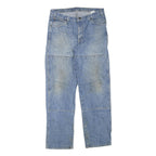 DICKIES Mens Regular Blue Denim Jeans W36 L34 Workwear Pocket Zip Closure