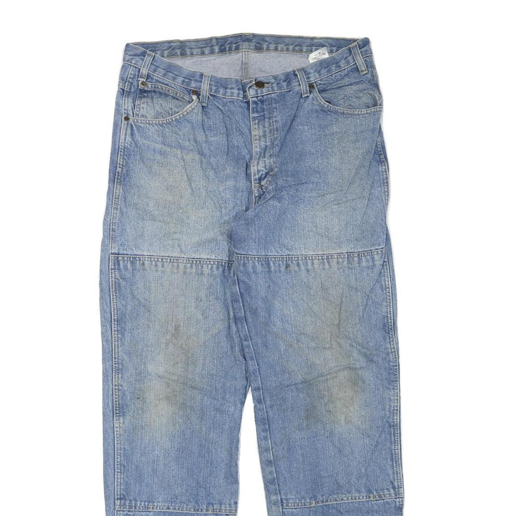 DICKIES Mens Regular Blue Denim Jeans W36 L34 Workwear Pocket Zip Closure