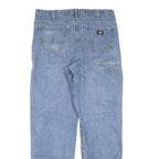 DICKIES Mens Regular Blue Denim Jeans W36 L34 Workwear Pocket Zip Closure