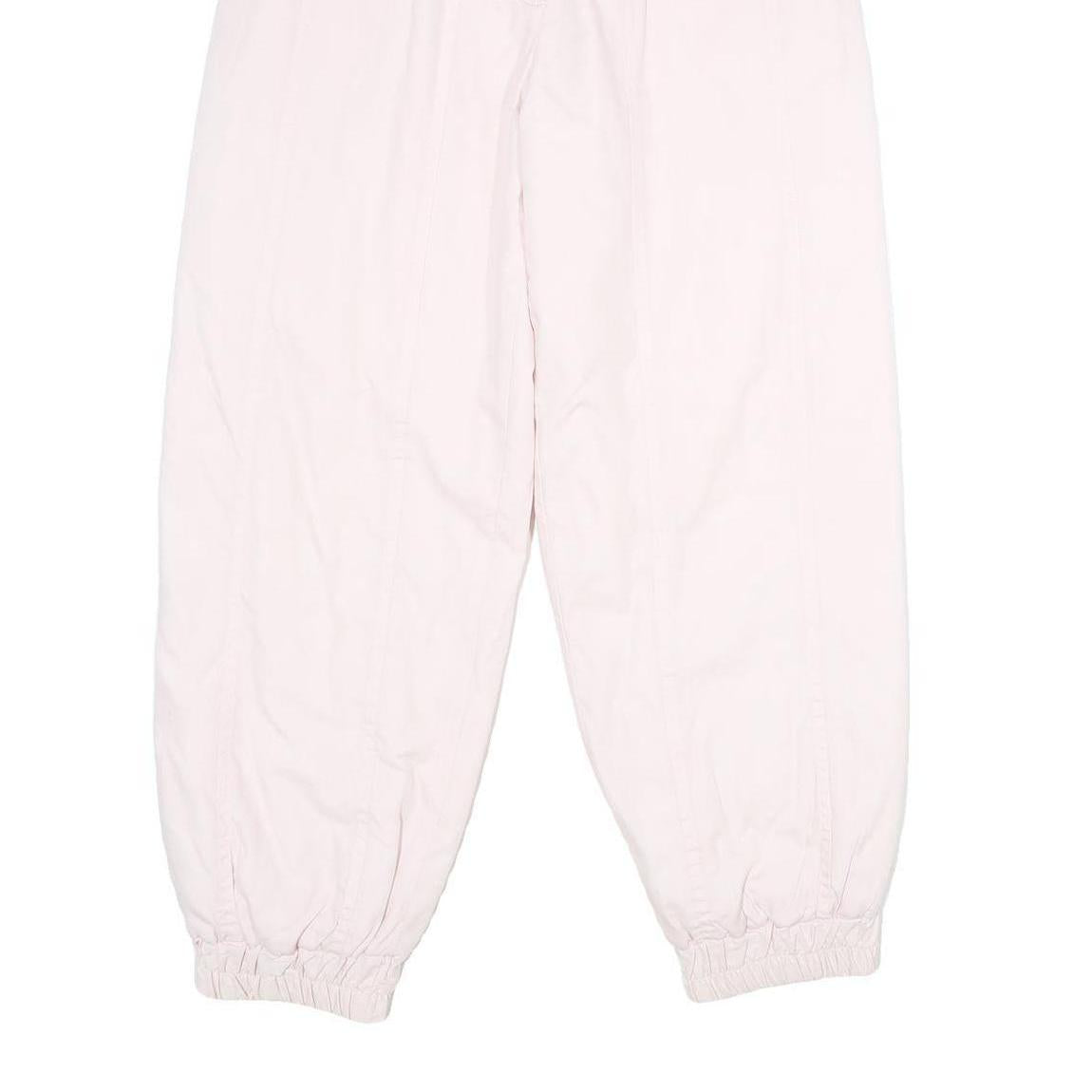 PLAYCREW Womens Cotton Blend Pink Regular Fit Tapered Trousers W24 L29 Zip