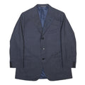 CANALI Mens Blue Wool Tailored Jacket M Button Closure Classic Fit Formal Blazer