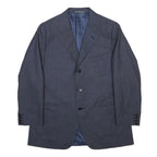 CANALI Mens Blue Wool Tailored Jacket M Button Closure Classic Fit Formal Blazer