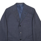 CANALI Mens Blue Wool Tailored Jacket M Button Closure Classic Fit Formal Blazer