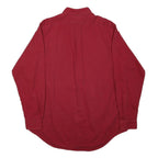 RALPH LAUREN Mens Red Casual Shirt L Button-Down Collar Long Sleeve Cotton