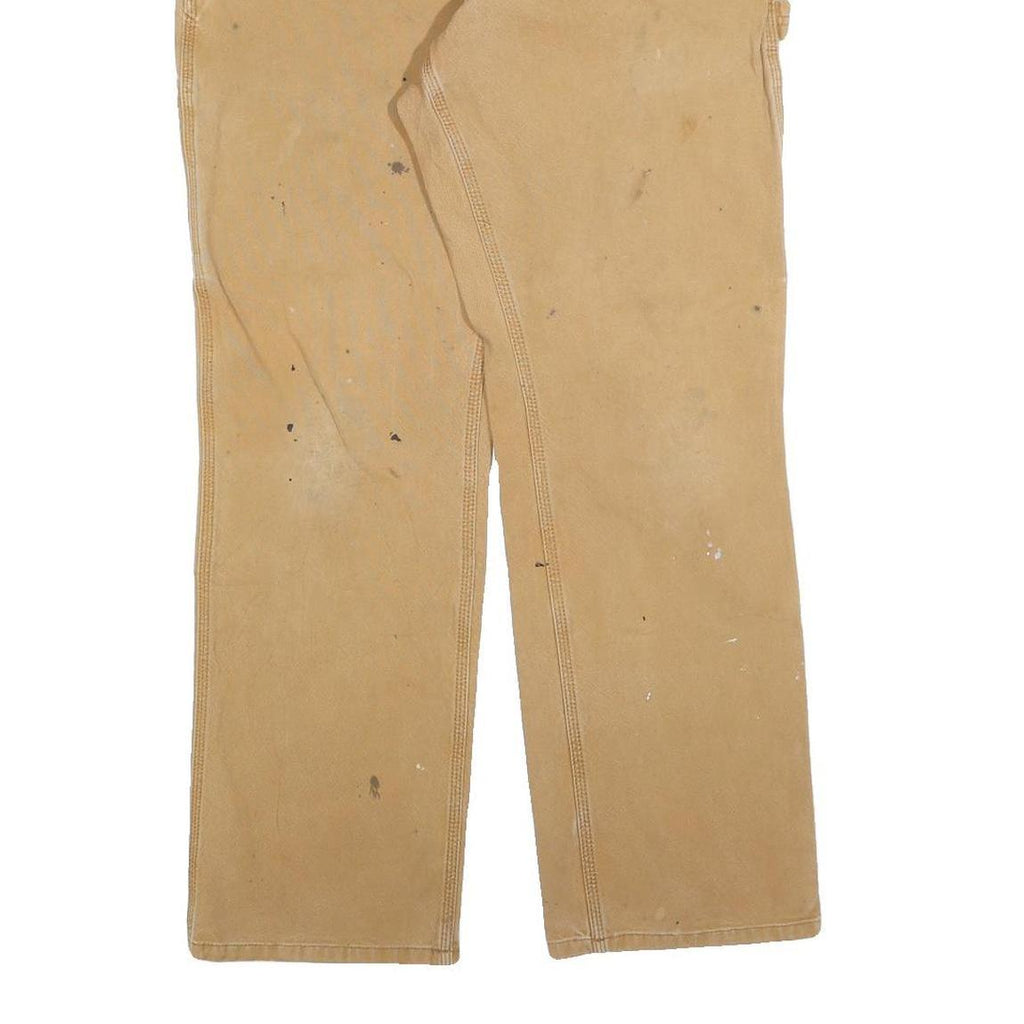 CARHARTT Mens Relaxed Fit Cotton Blend Beige Workwear Trousers W34 L32