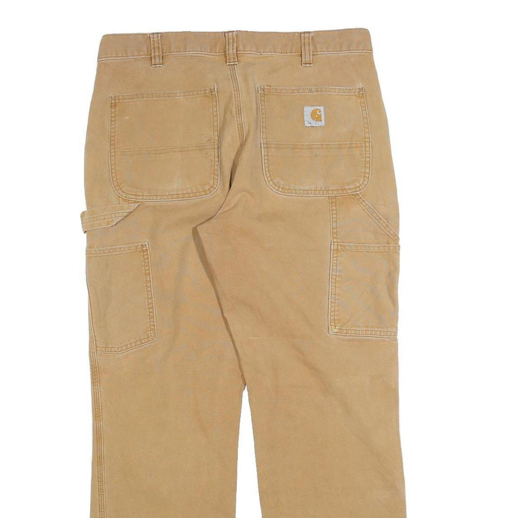 CARHARTT Mens Relaxed Fit Cotton Blend Beige Workwear Trousers W34 L32