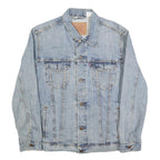LEVI'S Mens Blue Denim Jacket M Cotton Blend Button Closure Classic Fit Retro