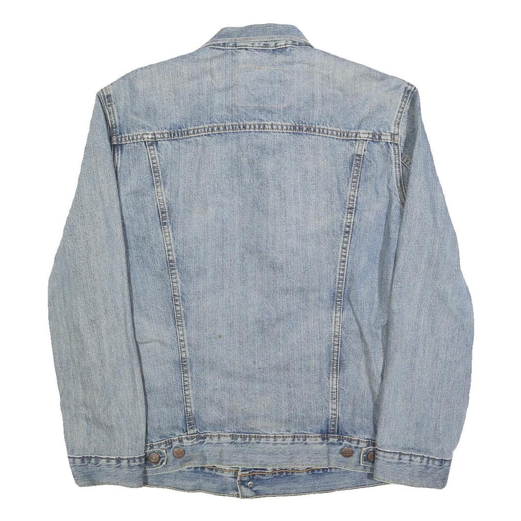 LEVI'S Mens Blue Denim Jacket M Cotton Blend Button Closure Classic Fit Retro
