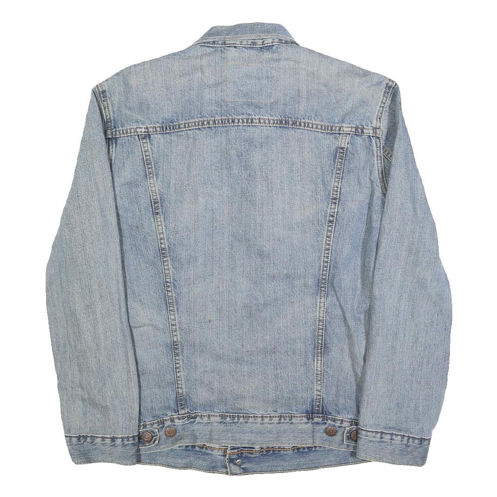 LEVI'S Mens Blue Denim Jacket M Cotton Blend Button Closure Classic Fit Retro