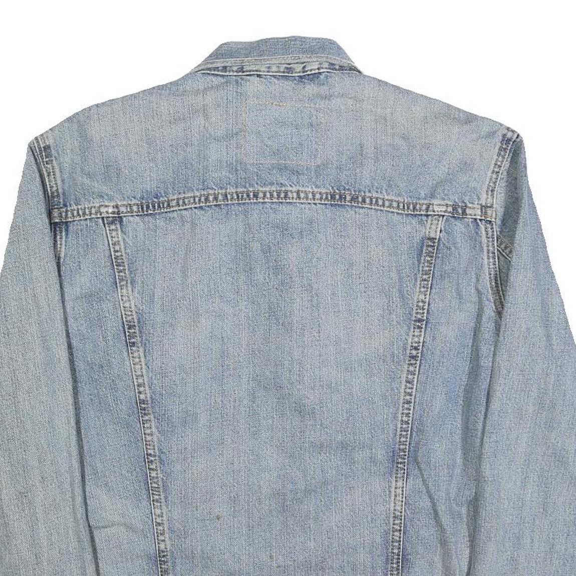 LEVI'S Mens Blue Denim Jacket M Cotton Blend Button Closure Classic Fit Retro