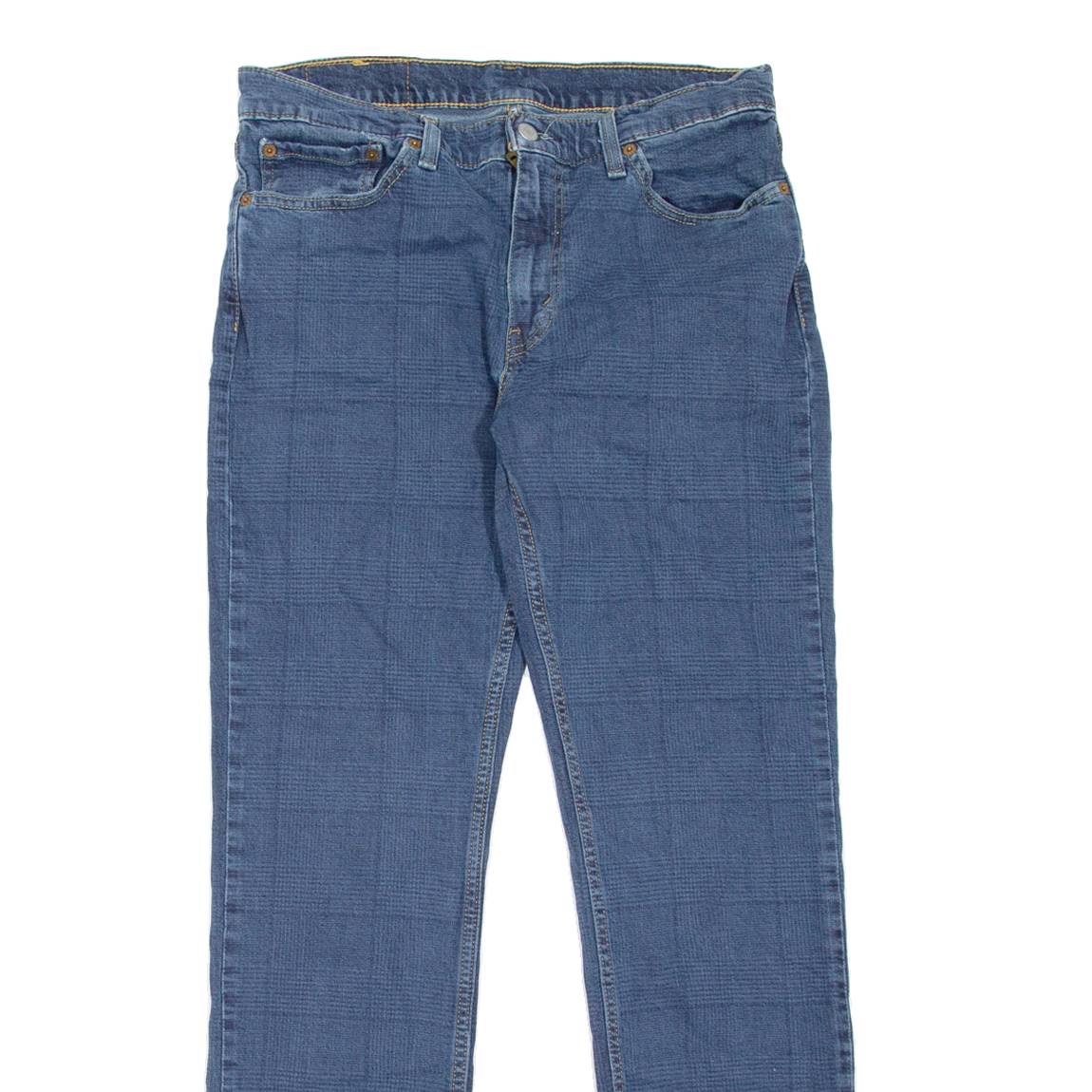 LEVI'S 511 Jeans Check Mens Blue Slim Straight W30 L32