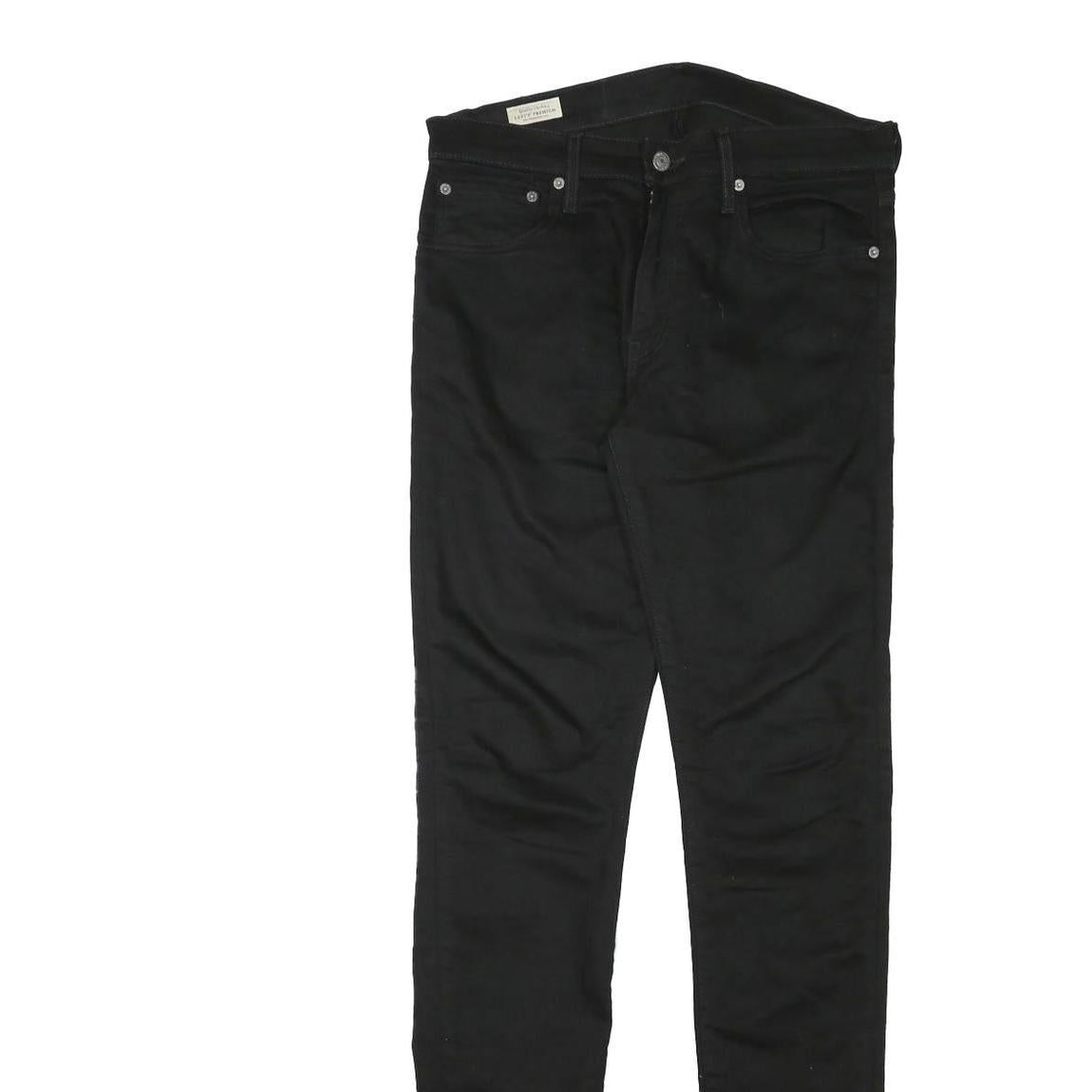 LEVI'S 512 Mens Jeans Black Slim Skinny Denim Raw W31 L31 Zip Cotton Blend