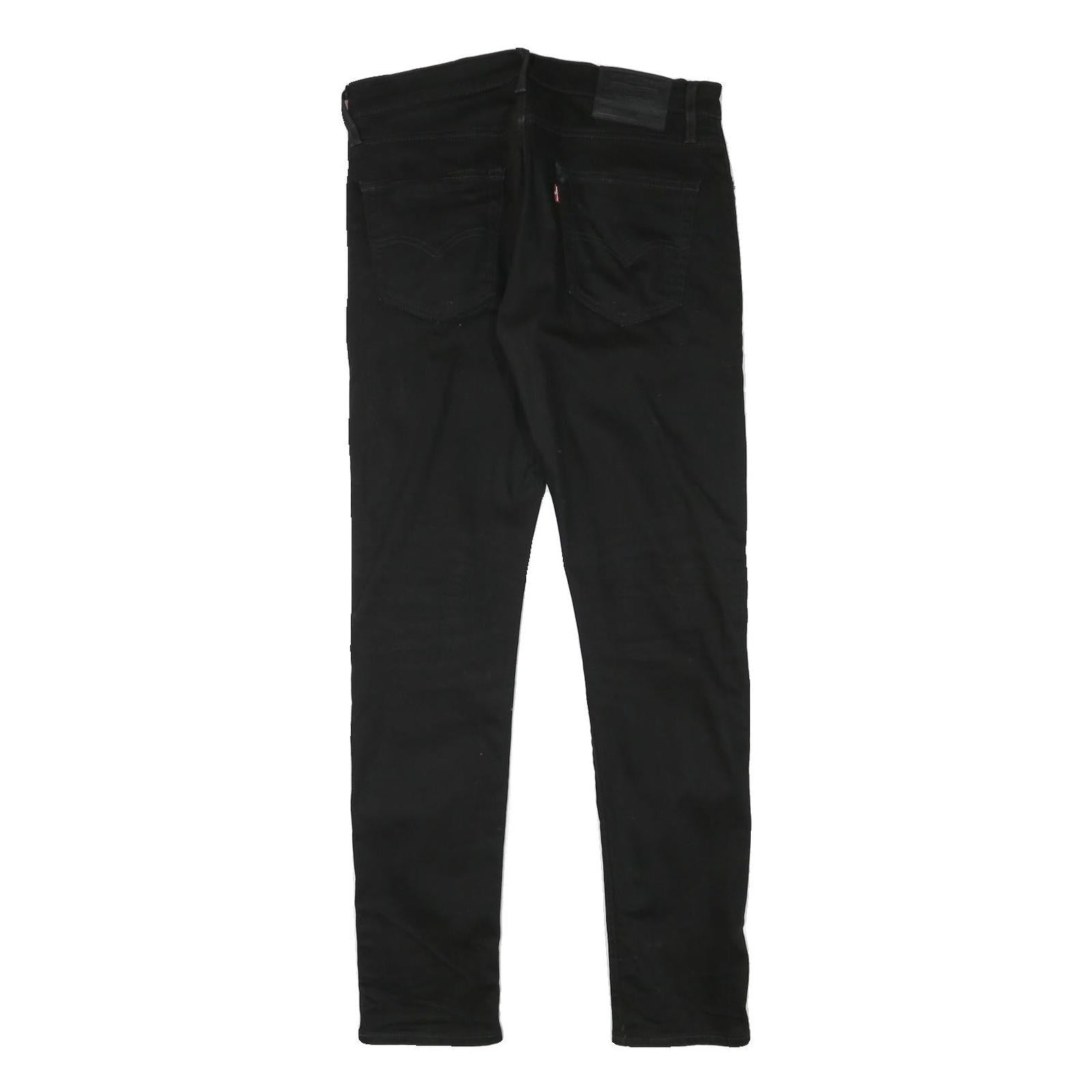 LEVI'S 512 Mens Jeans Black Slim Skinny Denim Raw W31 L31 Zip Cotton Blend