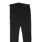 LEVI'S 512 Mens Jeans Black Slim Skinny Denim Raw W31 L31 Zip Cotton Blend