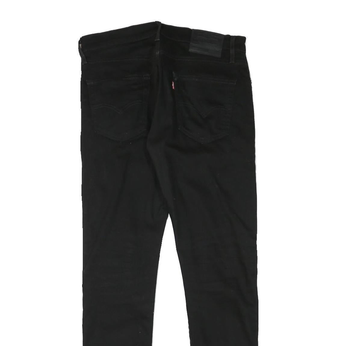 LEVI'S 512 Mens Jeans Black Slim Skinny Denim Raw W31 L31 Zip Cotton Blend