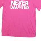ADIDAS Womens Pink L Never Daunted Graphic T-Shirt Short Sleeve Crew Neck