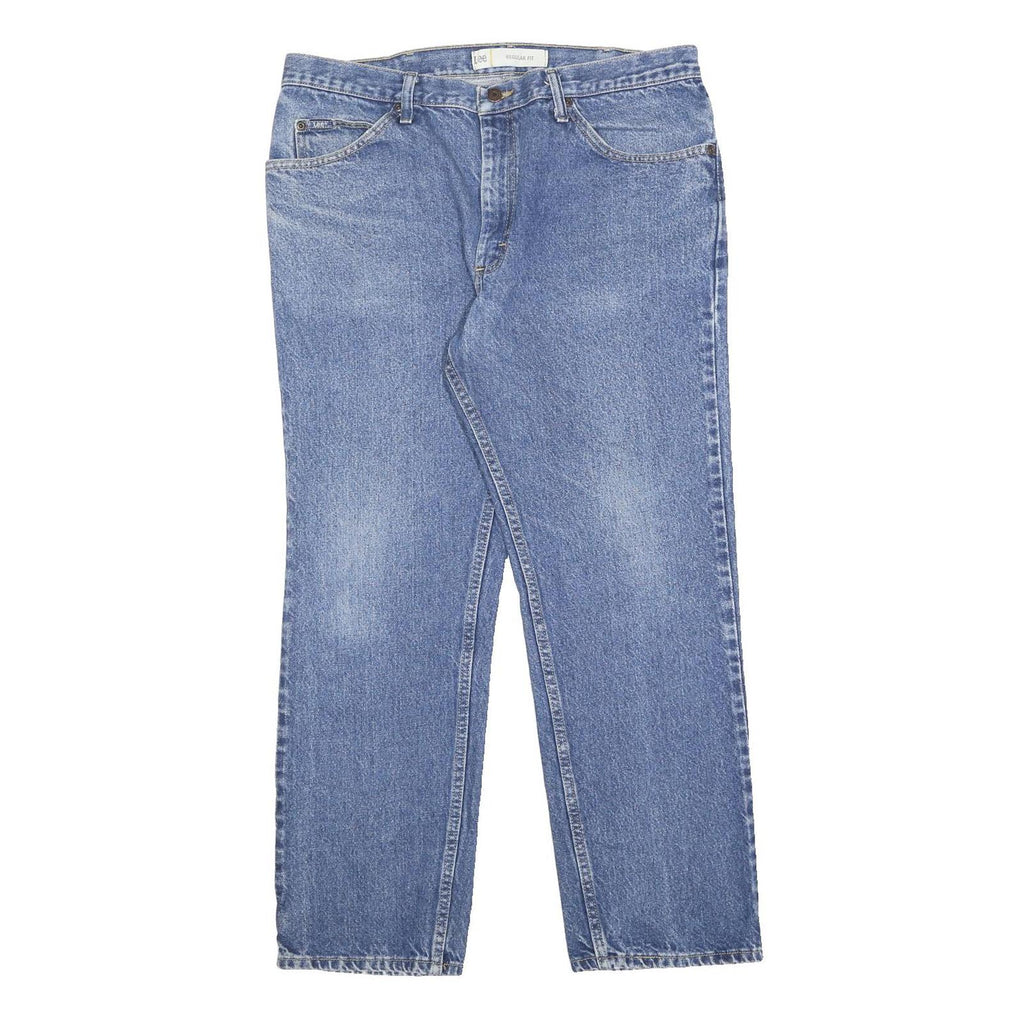 LEE Womens Jeans Blue Regular Straight Denim Medium W38 L30 Classic Zip Pockets