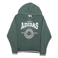 ADIDAS ORIGINALS Womens Green Hoodie UK 4 Cotton Blend Pullover Casual