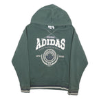 ADIDAS ORIGINALS Womens Green Hoodie UK 4 Cotton Blend Pullover Casual