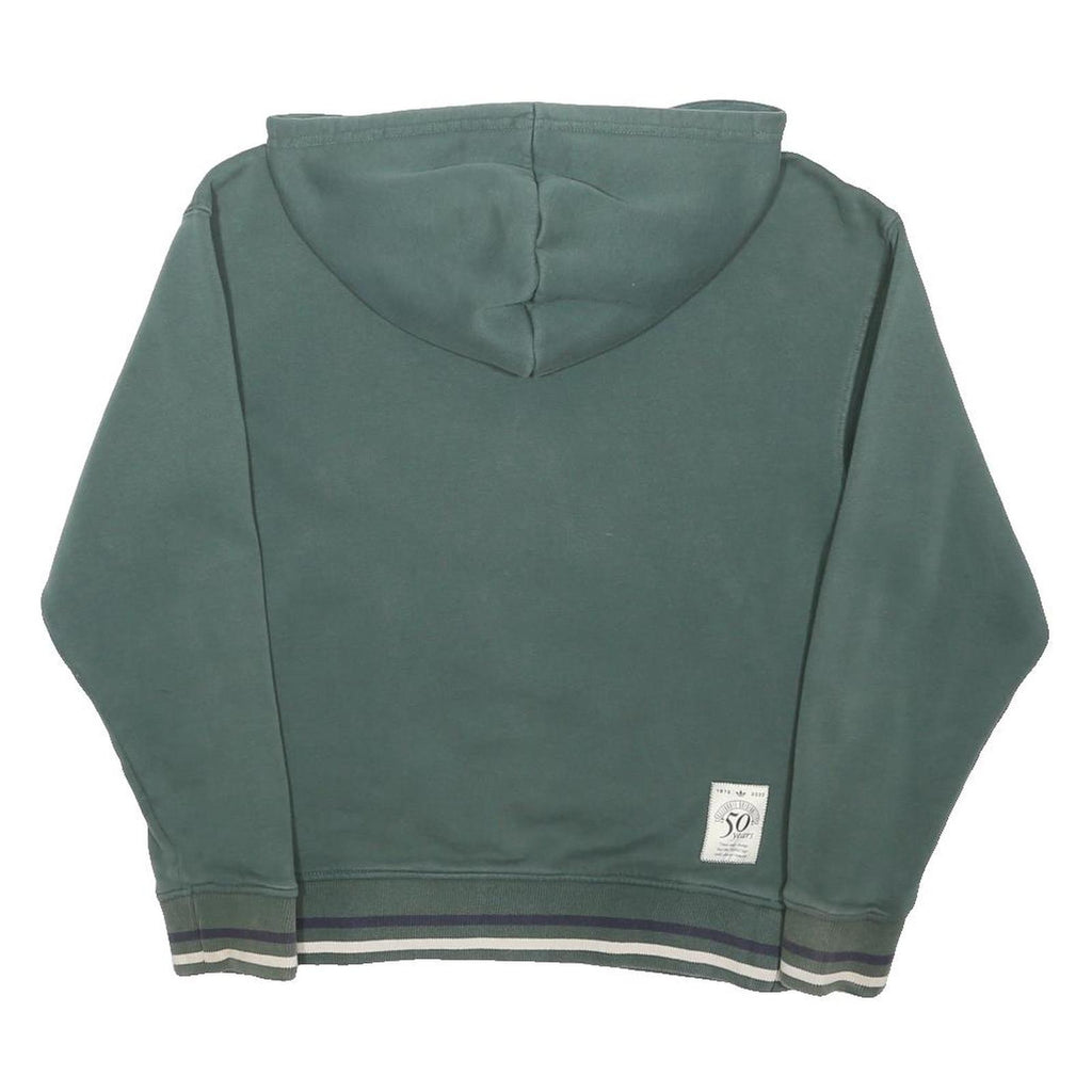 ADIDAS ORIGINALS Womens Green Hoodie UK 4 Cotton Blend Pullover Casual
