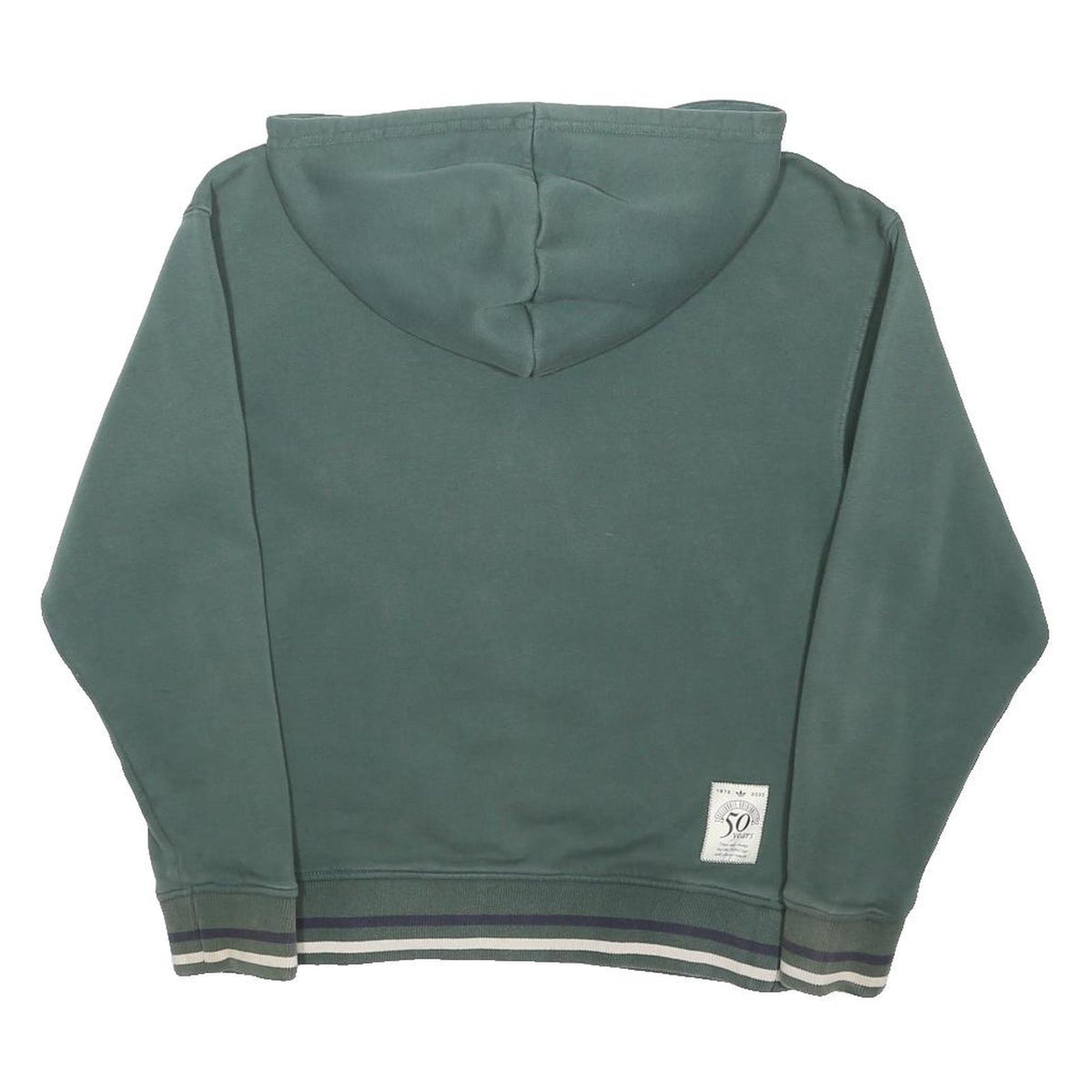 ADIDAS ORIGINALS Womens Green Hoodie UK 4 Cotton Blend Pullover Casual