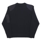 EQUIPMENTS Mens Navy Blue Plain Crew Neck Basic Knit Jumper M Wool Blend
