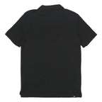 PUMA Mens Black Short Sleeve Plain Polo Shirt M Cotton Blend Classic Fit