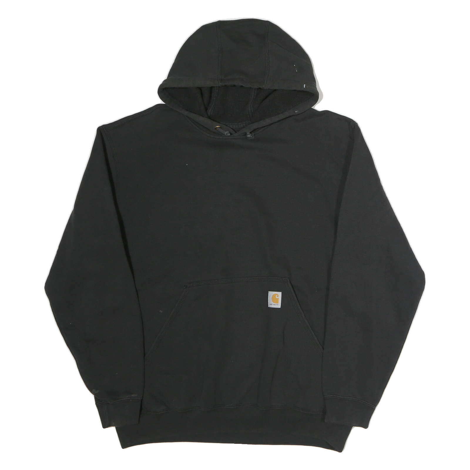 CARHARTT Mens Black Hoodie L Cotton Casual Workwear Pullover Pocket