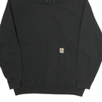 CARHARTT Mens Black Hoodie L Cotton Casual Workwear Pullover Pocket