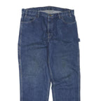 DICKIES Mens Regular Fit Blue Denim Jeans W40 L34 Cotton Blend Zip Pockets