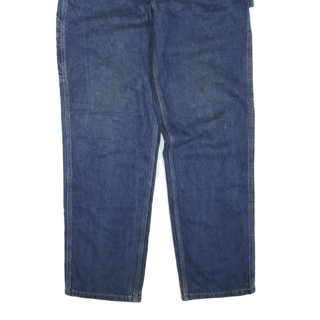 DICKIES Mens Regular Fit Blue Denim Jeans W40 L34 Cotton Blend Zip Pockets