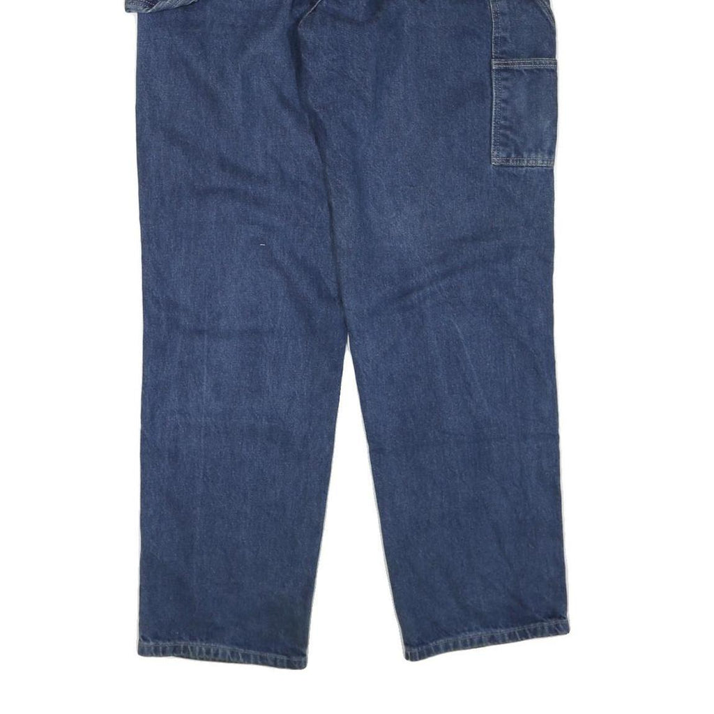 DICKIES Mens Regular Fit Blue Denim Jeans W40 L34 Cotton Blend Zip Pockets