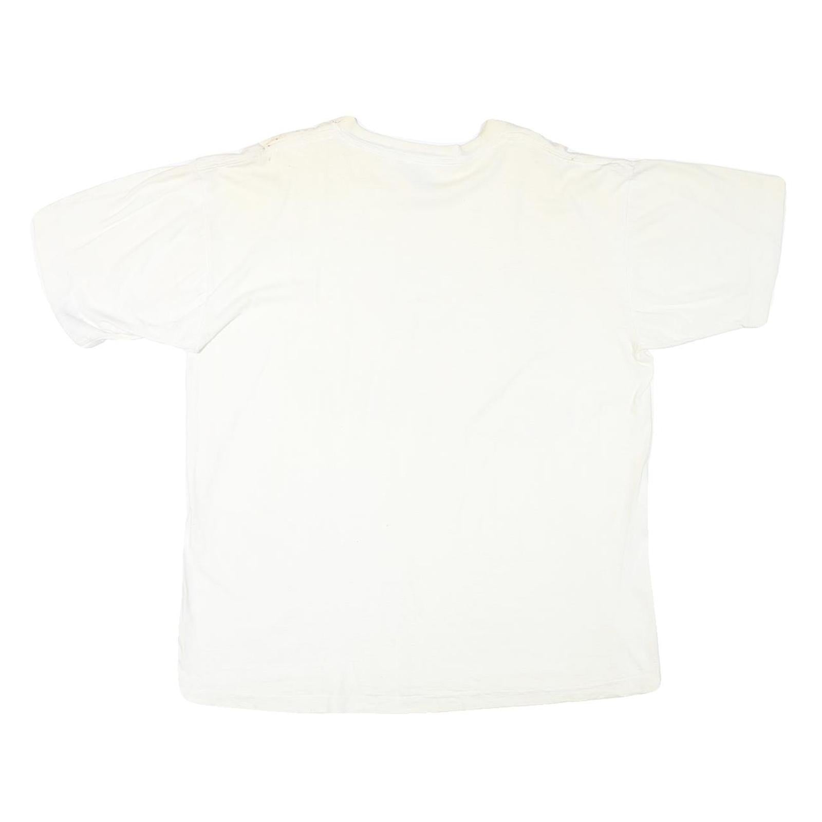 MAGIC Mens White Swept Away Graphic T-Shirt XL Short Sleeve Crew Neck Casual