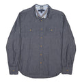 TOMMY HILFIGER Mens Blue Cotton Blend Shirt M Classic Button Pocket Casual