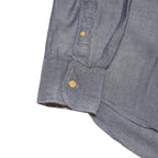 TOMMY HILFIGER Mens Blue Cotton Blend Shirt M Classic Button Pocket Casual