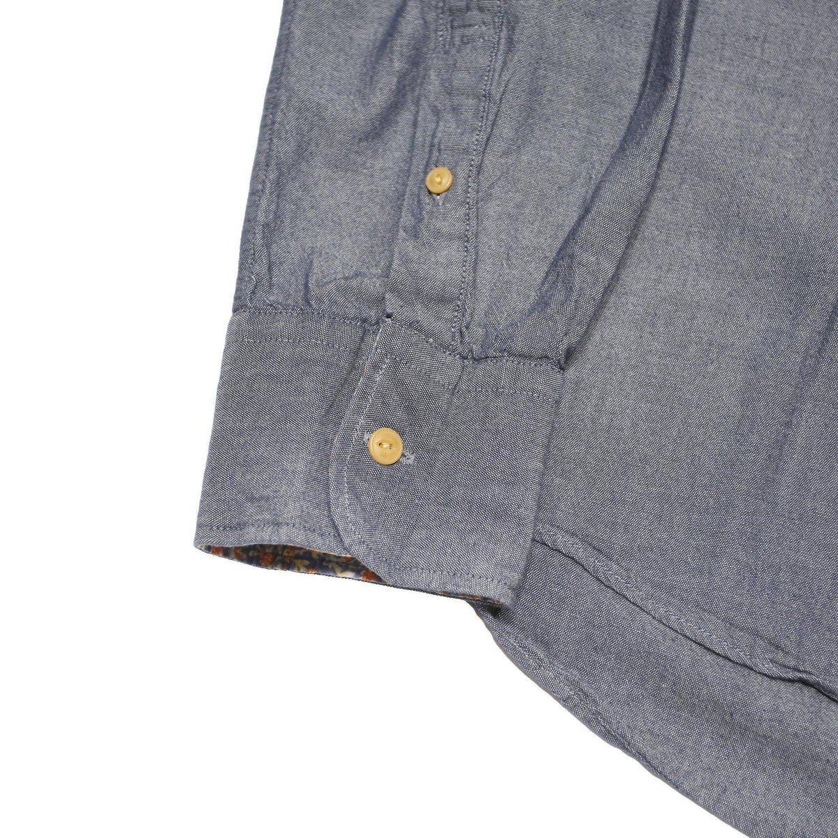 TOMMY HILFIGER Mens Blue Cotton Blend Shirt M Classic Button Pocket Casual