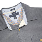 TOMMY HILFIGER Mens Blue Cotton Blend Shirt M Classic Button Pocket Casual