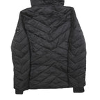 NAUTICA Womens Black Quilted Zip Jacket S Polyester Blend Hooded