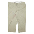 DICKIES Mens Cotton Blend Beige Regular Fit Straight Leg Trousers W43 L26 Casual