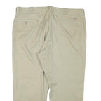 DICKIES Mens Cotton Blend Beige Regular Fit Straight Leg Trousers W43 L26 Casual