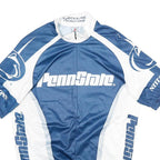 HINCAPIE Mens Blue & White Penn State Cycling Jersey M Short Sleeve Zip Collar