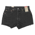 LEVI'S Womens Black Denim 501 Shorts M W32 Classic Fit Cotton Blend Casual