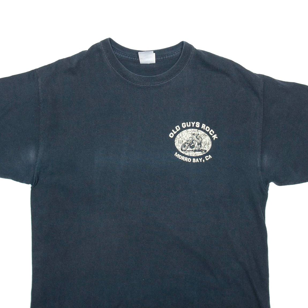GILDAN Mens T-Shirt Black USA L