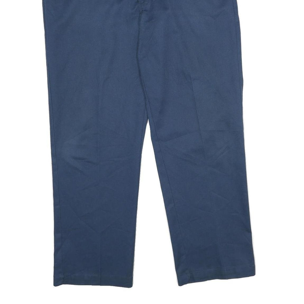 DICKIES Mens Classic Navy Blue Trousers W40 L32 Zip Closure Workwear